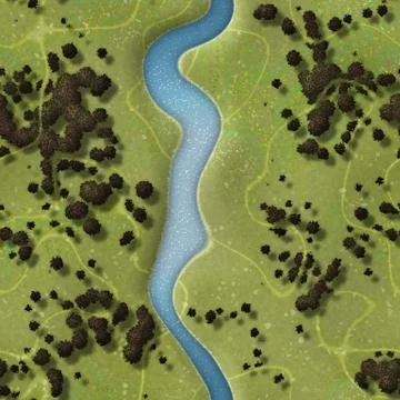 Repeating landscape pattern Stock Illustration