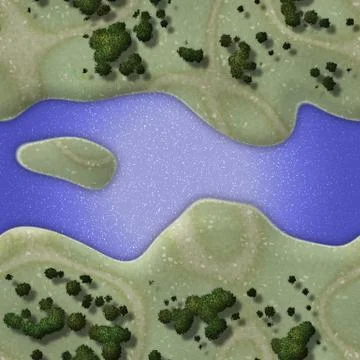 Repeating landscape pattern Stock Illustration