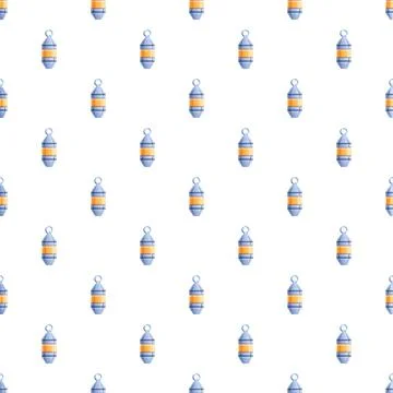 Repeating lanterns design creating seamless pattern Stock Illustration