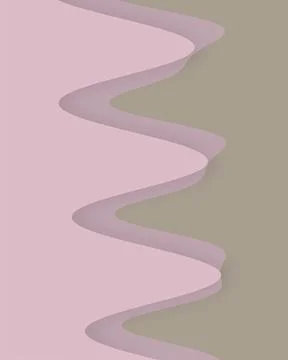 Repeating lavender curves overlap a blush and taupe field in a soft retro-i.. Illustrazione stock