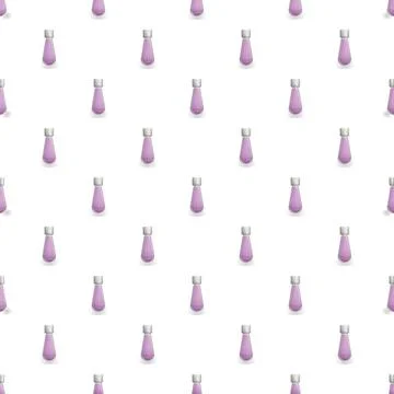 Repeating lavender perfume bottles creating cosmetic background pattern Stock Illustration