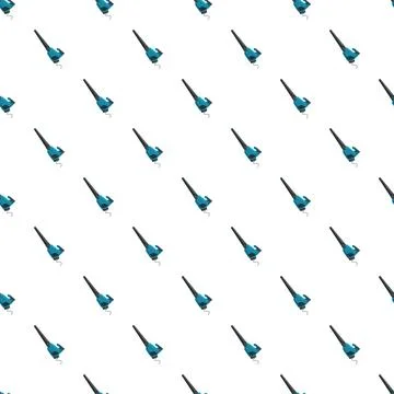 Repeating leaf blower pattern creating gardening background Illustrazione stock