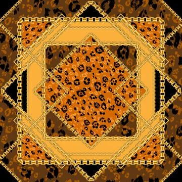 Repeating leopard tile Stock Illustration