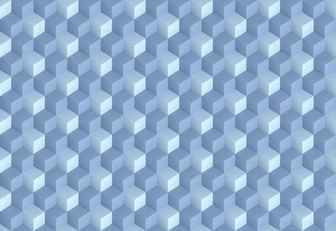 Repeating Light Blue Cubic Background.. Stock Illustration