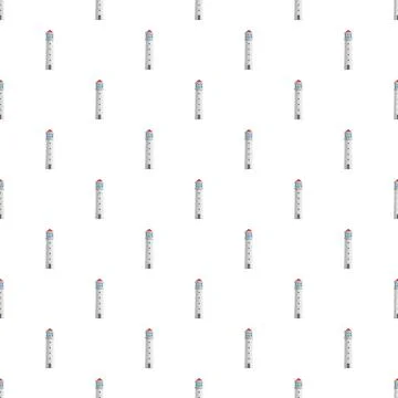 Repeating lighthouse pattern creating a nautical beacon background Stock Illustration