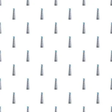 Repeating lighthouse tower pattern for navigation safety Stock Illustration