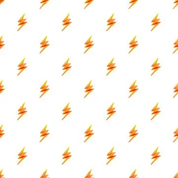 Repeating lightning bolt pattern showing electricity and power Stock Illustration
