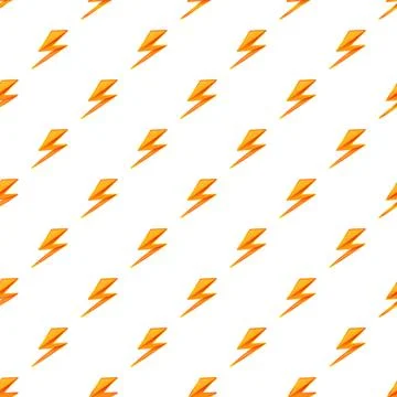 Repeating lightning bolt symbols creating energy pattern background Stock Illustration