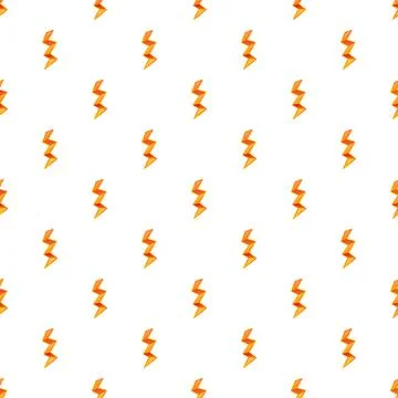Repeating lightning bolt symbols creating dynamic energy background Stock Illustration