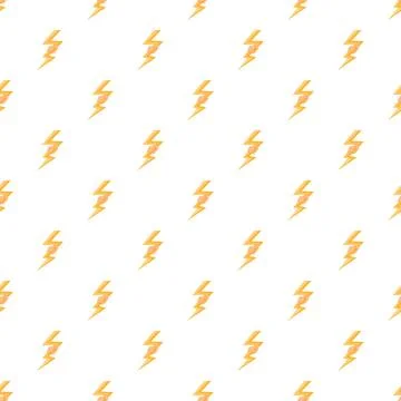 Repeating lightning bolts pattern creating electricity concept Ilustración de archivo