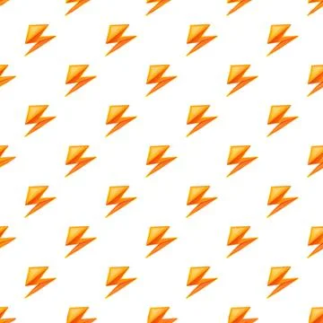 Repeating lightning bolts pattern illustrating power and energy Stock Illustration
