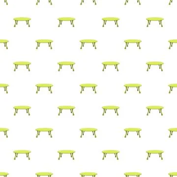 Repeating lime green round tables seamless pattern Illustrazione stock