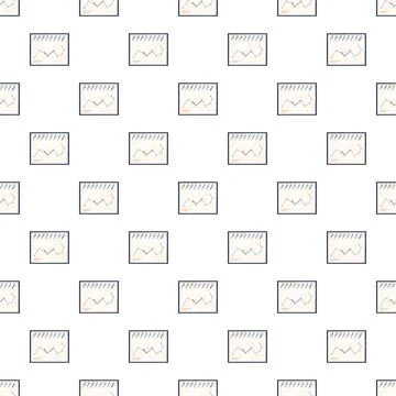 Repeating line graph pattern for financial data analysis Ilustración de archivo