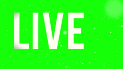 Repeating live text overlay with floating particle effects against vibrant Stock Footage 346120950