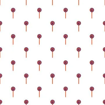 Repeating lollipop pattern creating a sugary sweet background Stock Illustration