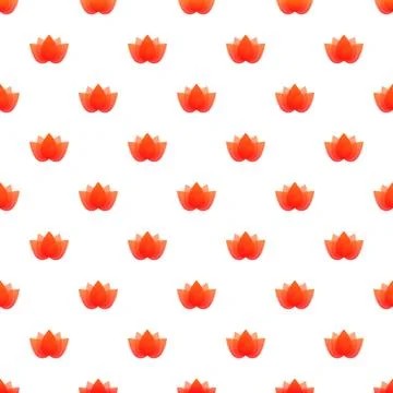 Repeating lotus flower pattern representing spiritual purity イラスト素材