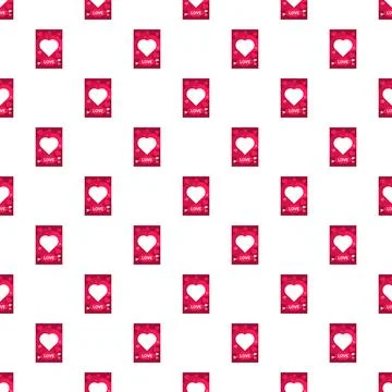 Repeating love greeting cards pattern for valentines day Stock Illustration