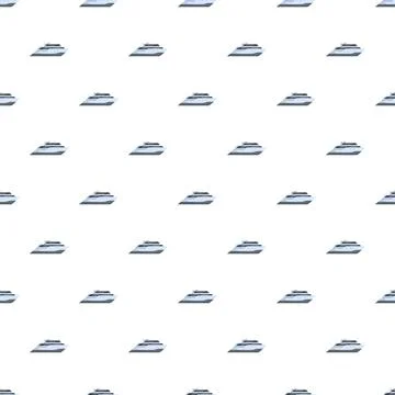 Repeating luxury yacht pattern for background and texture Stock Illustration
