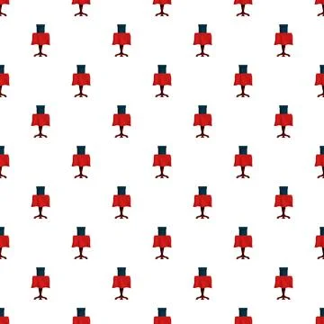 Repeating magic trick table with hat pattern Stock Illustration