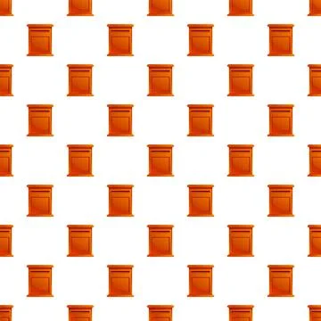 Repeating mailboxes forming seamless communication pattern background Stockillustratie