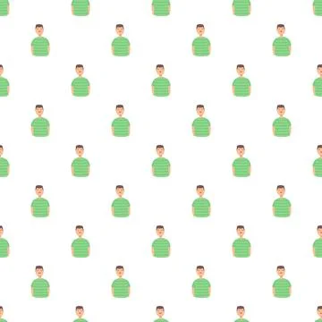 Repeating man avatar pattern design for background 스톡 일러스트