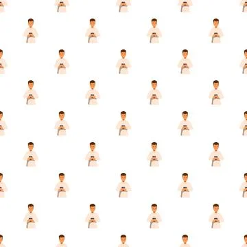 Repeating man holding smartphone seamless pattern background Stock Illustration