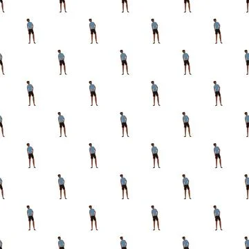 Repeating man illustration creating a seamless pattern Stock Illustration