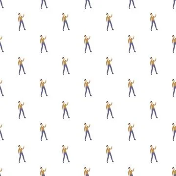 Repeating man pattern vector illustration background イラスト素材