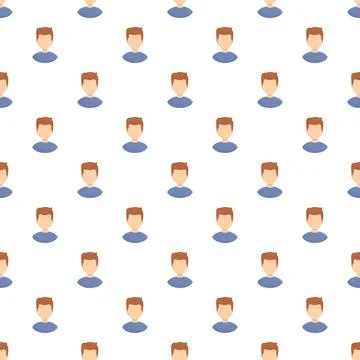 Repeating man user icons creating seamless pattern Stock Illustration