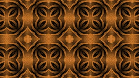 Repeating mandala orange and brown geometric pattern Stock Footage 296657045