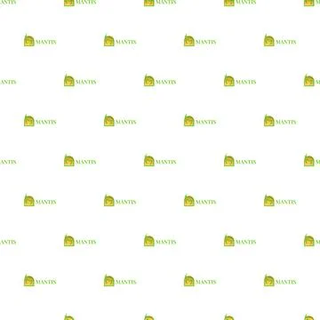 Repeating mantis insect logo creating seamless pattern Illustrazione stock