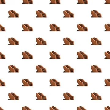 Repeating massage chair pattern creating comfort and relaxation background イラスト素材