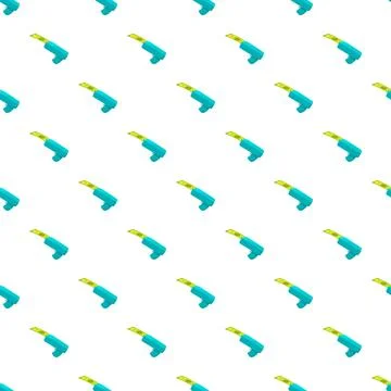 Repeating measuring tape tool pattern on white background Stock Illustration