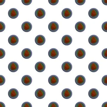 Repeating meat steak dish pattern illustration background Stock Illustration