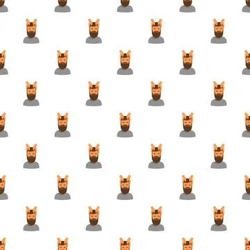Repeating men with beard receiving face massage pattern Stock Illustration