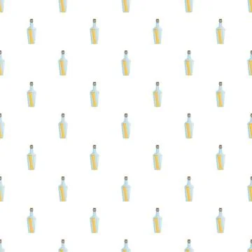 Repeating message in a bottle seamless pattern イラスト素材