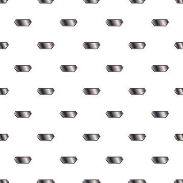 Repeating metal button pattern on white background Stockillustratie