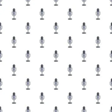Repeating microphone pattern creating a seamless background Stock-Illustration