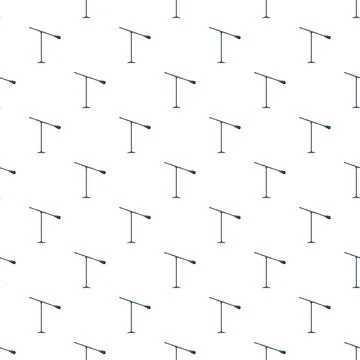 Repeating microphone stand pattern for sound recording background Stock Illustration