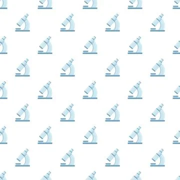 Repeating microscope pattern illustrating science and research background Stock Illustration