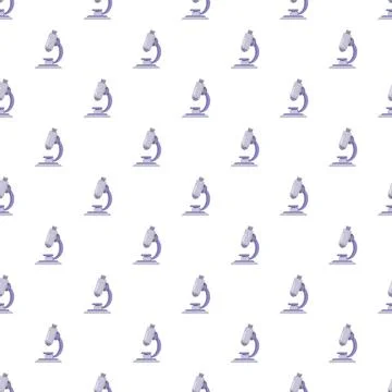 Repeating microscope pattern for science and research backgrounds Stock Illustration