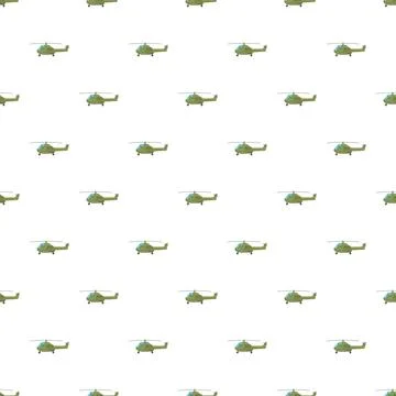 Repeating military helicopter pattern illustrating aerial transportation Stock Illustration