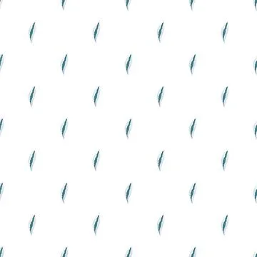Repeating minimal hand drawn leaves creating a seamless pattern Illustrazione stock