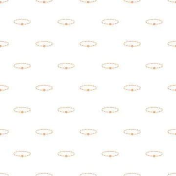 Repeating minimalist gold ring pattern on white background Stock Illustration
