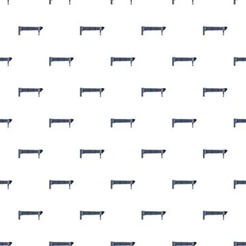 Repeating minimalist pattern of metal fence bar elements Stock Illustration