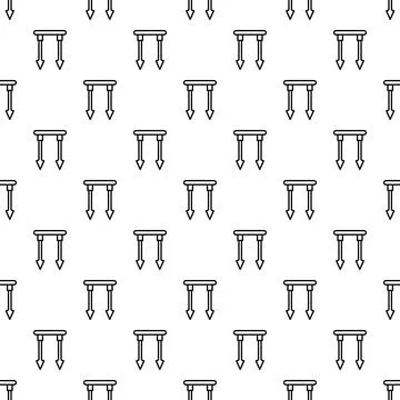 Repeating minimalist u shape piercing pattern Stock Illustration