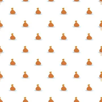 Repeating money bag pattern representing finance and wealth Stock Illustration