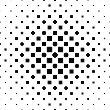 Repeating monochromatic square circle pattern Illustrazione stock