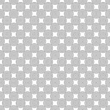 Repeating monochrome abstract circle pattern Stock Illustration