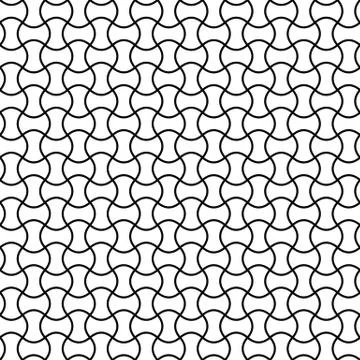 Repeating monochrome curly line pattern 스톡 일러스트